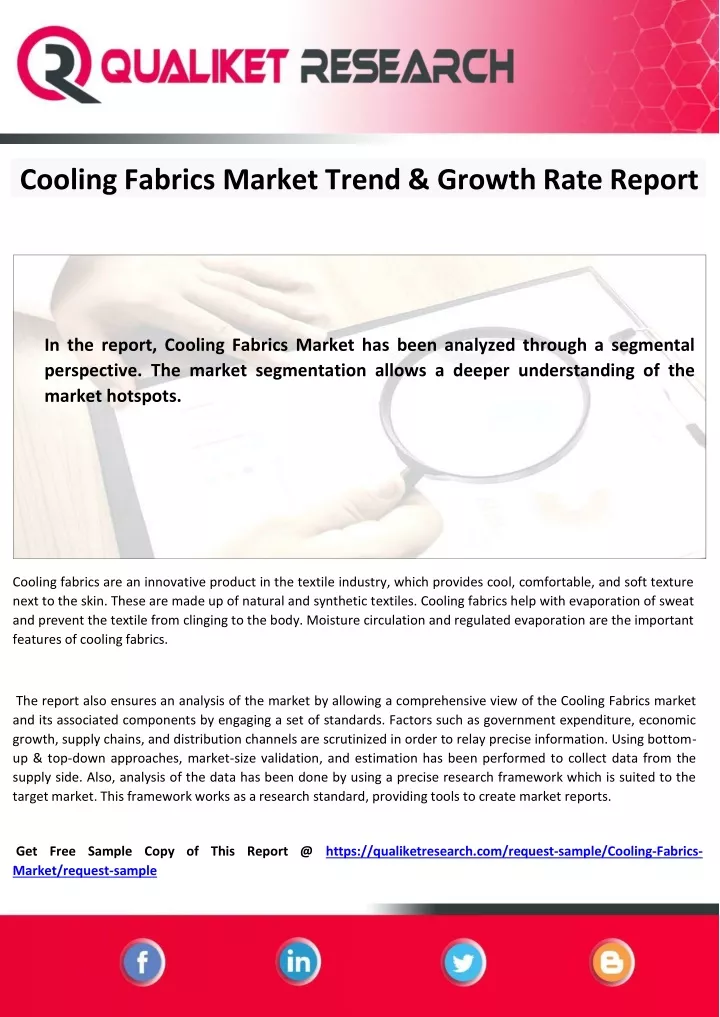 cooling fabrics market trend growth rate report