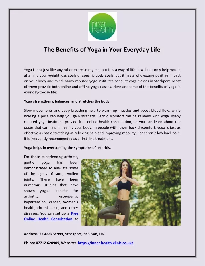 the benefits of yoga in your everyday life