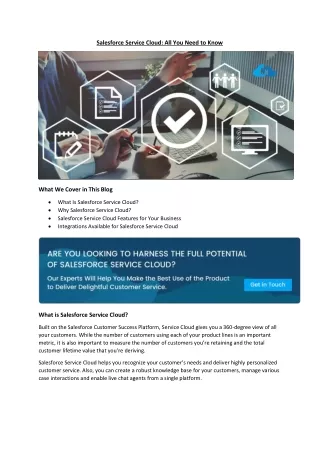 salesforce service cloud all you need to know