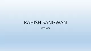 rahish sangwan