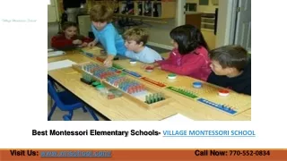 Enroll your child in Best Montessori Elementary Schools