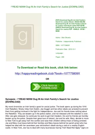 !^READ N0W# Dug IN An Irish Family's Search for Justice [DOWNLOAD]