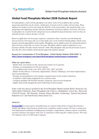global food phosphate industry analysis