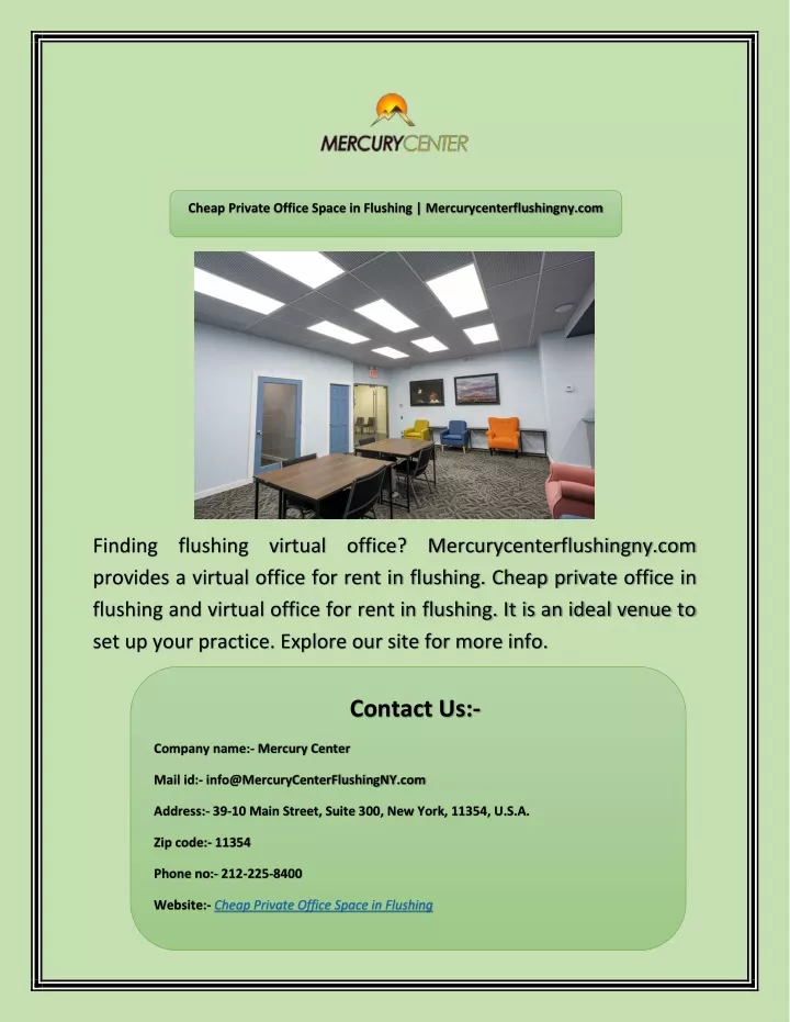 cheap private office space in flushing