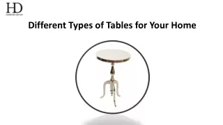 different types of tables for your home