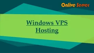 Economical Windows VPS Hosting from Onlive Server