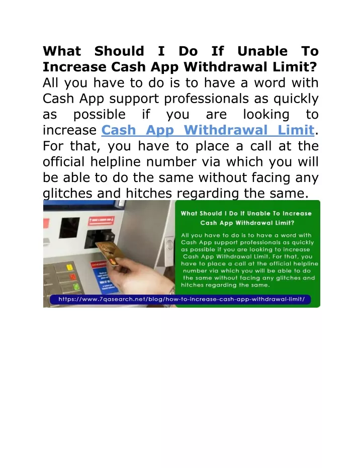what should i do if unable to increase cash