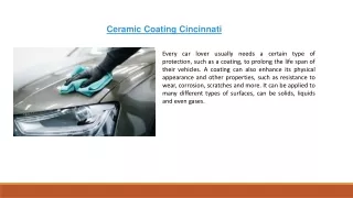 ceramic coating cincinnati