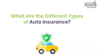 what are the different types of auto insurance