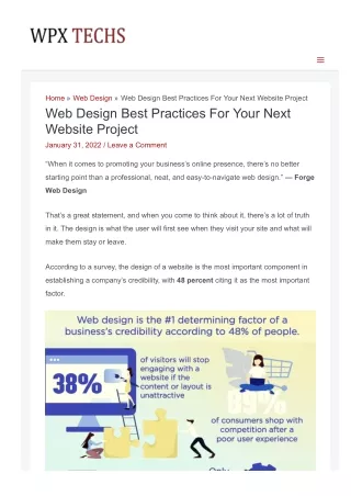 Web Design Best Practices For Your Next Website Project