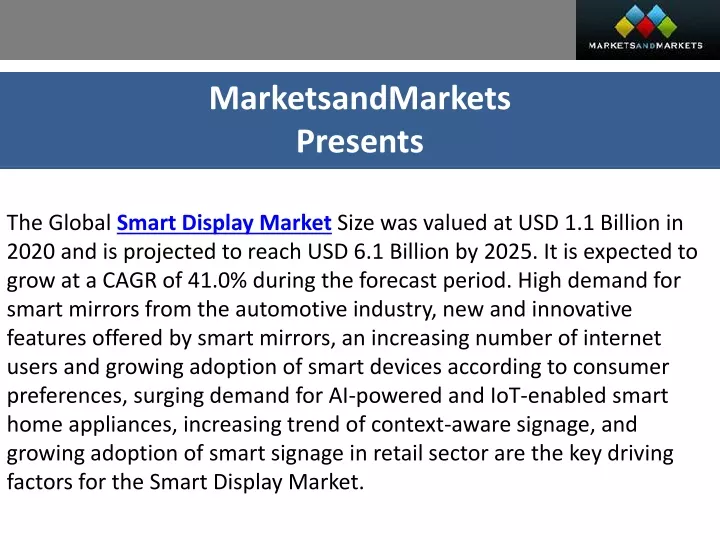 marketsandmarkets presents