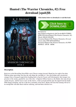 ^R.E.A.D.^ Hunted (The Warrior Chronicles  #2) Free download [epub]$$