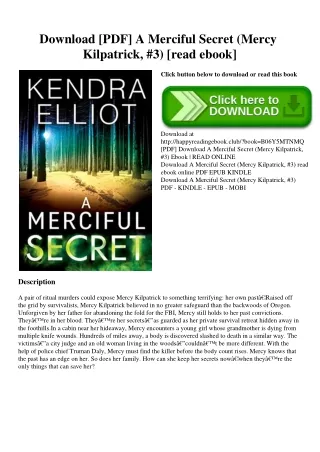 Download [PDF] A Merciful Secret (Mercy Kilpatrick  #3) [read ebook]
