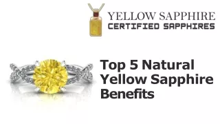 Top 5 Natural Yellow Sapphire Benefits