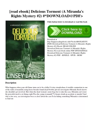 [read ebook] Delicious Torment (A Miranda's Rights Mystery #2) #DOWNLOAD@PDF