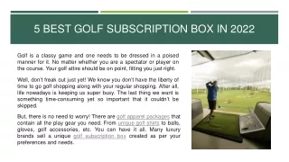 5 best golf subscription box in 2022