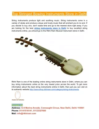 top stringed bowing instruments store in delhi