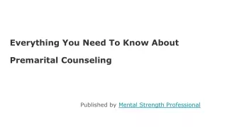 Premarital Counseling pdf