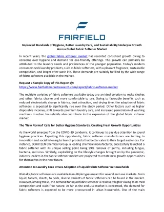 improved standards of hygiene better laundry care