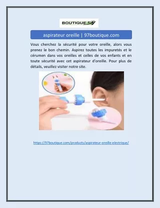 aspirateur oreilleaspirateur oreille | 97boutique.com