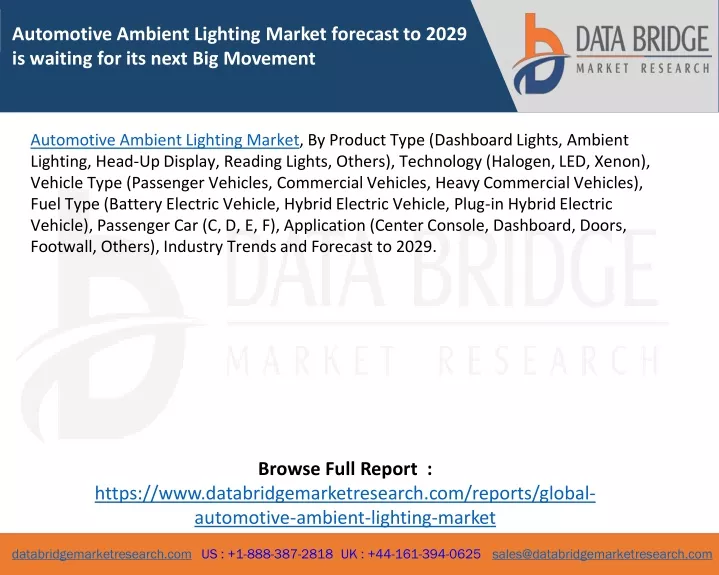 automotive ambient lighting market forecast