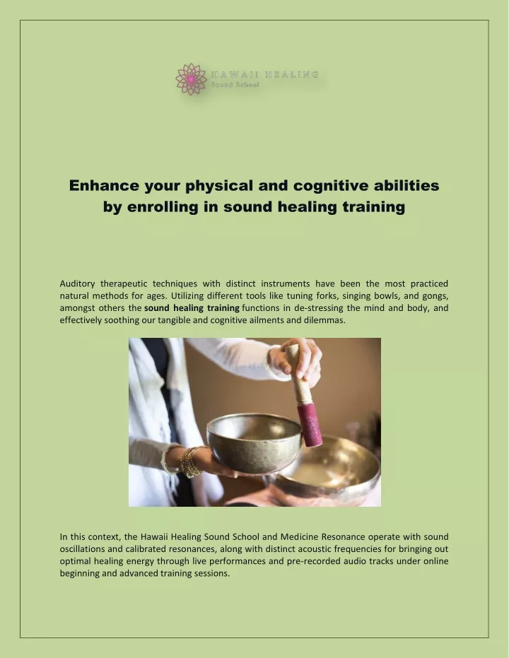 enhance your physical and cognitive abilities