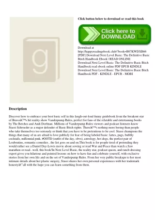 (READ)^ Next Level Basic The Definitive Basic Bitch Handbook DOWNLOAD