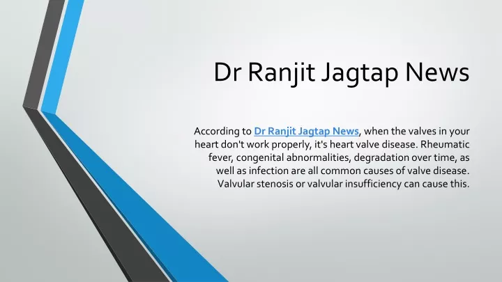 dr ranjit jagtap news
