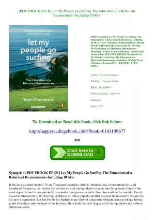 [PDF EBOOK EPUB] Let My People Go Surfing The Education of a Reluctant Businessman--Including 10 Mor