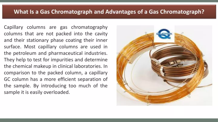 what is a gas chromatograph and advantages