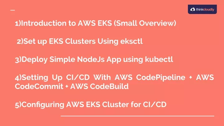 1 introduction to aws eks small overview