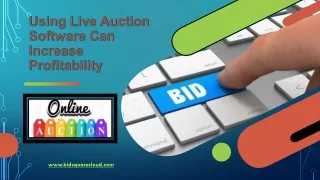 Live Auction Software Can Increase Profitability
