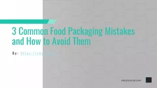 PDF 3 Common Food Packaging Mistakes and How to Avoid Them