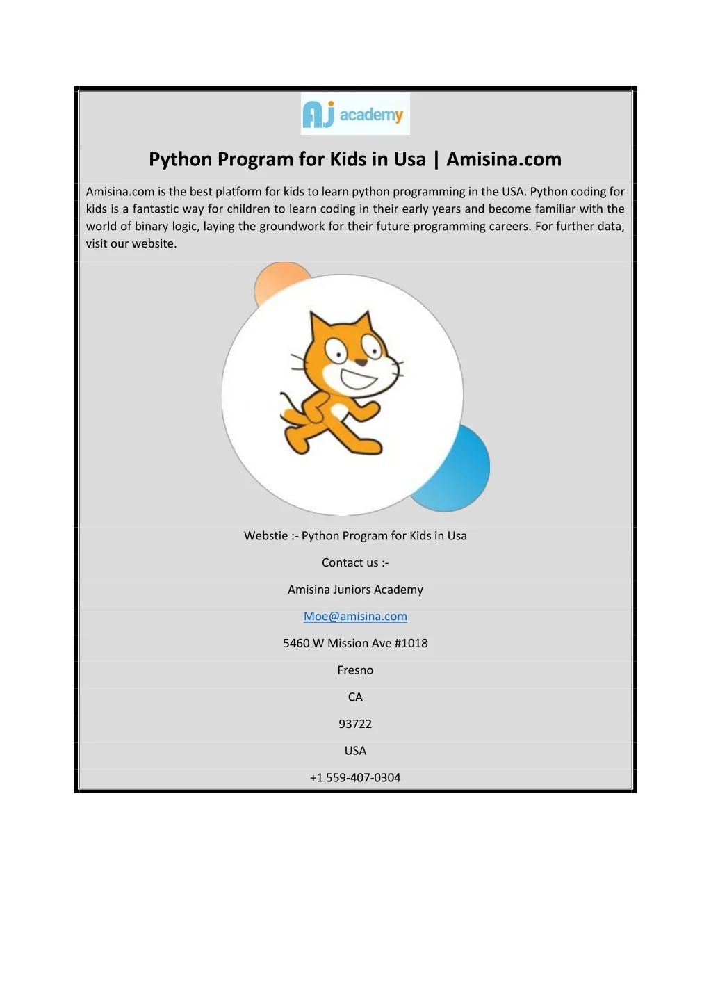 PPT - Python Program for Kids in Usa | Amisina.com PowerPoint ...