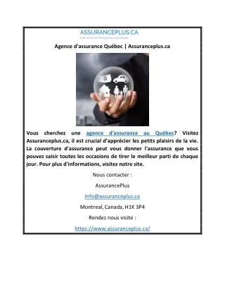 agence d assurance qu bec assuranceplus ca