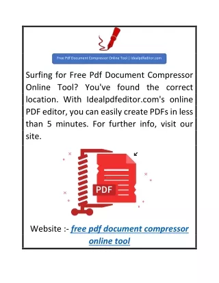 Free Pdf Document Compressor Online Tool  Idealpdfeditor.com