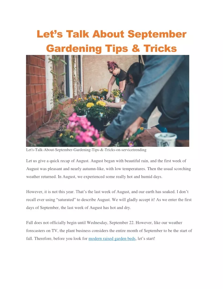 let s talk about september gardening tips tricks