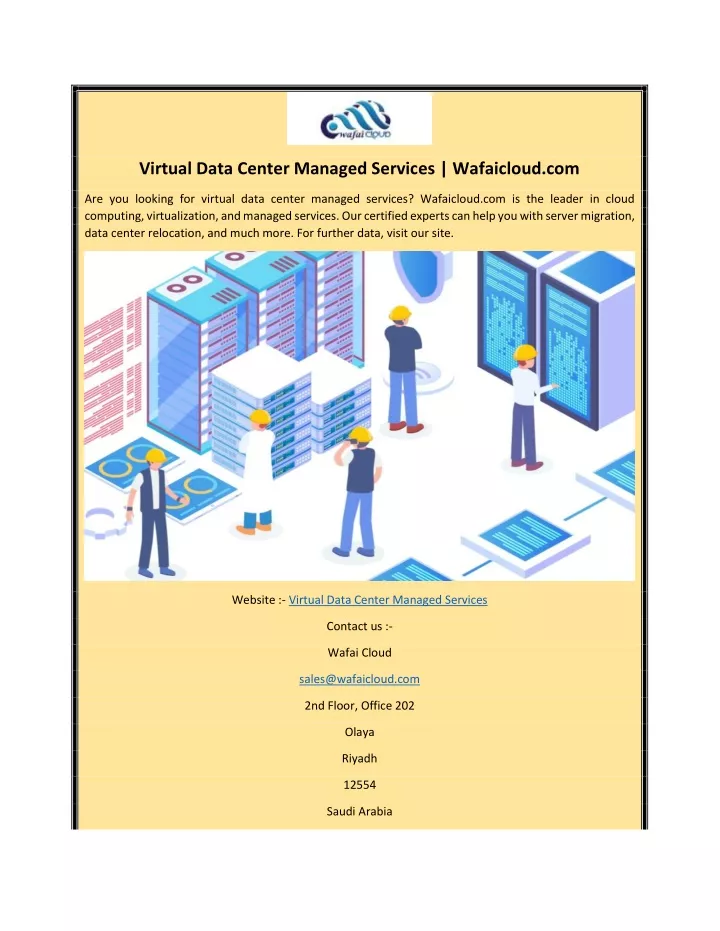 virtual data center managed services wafaicloud