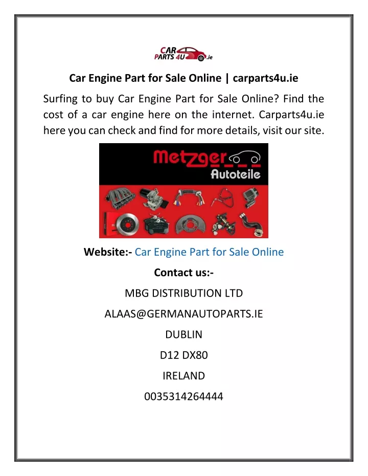 car engine part for sale online carparts4u ie