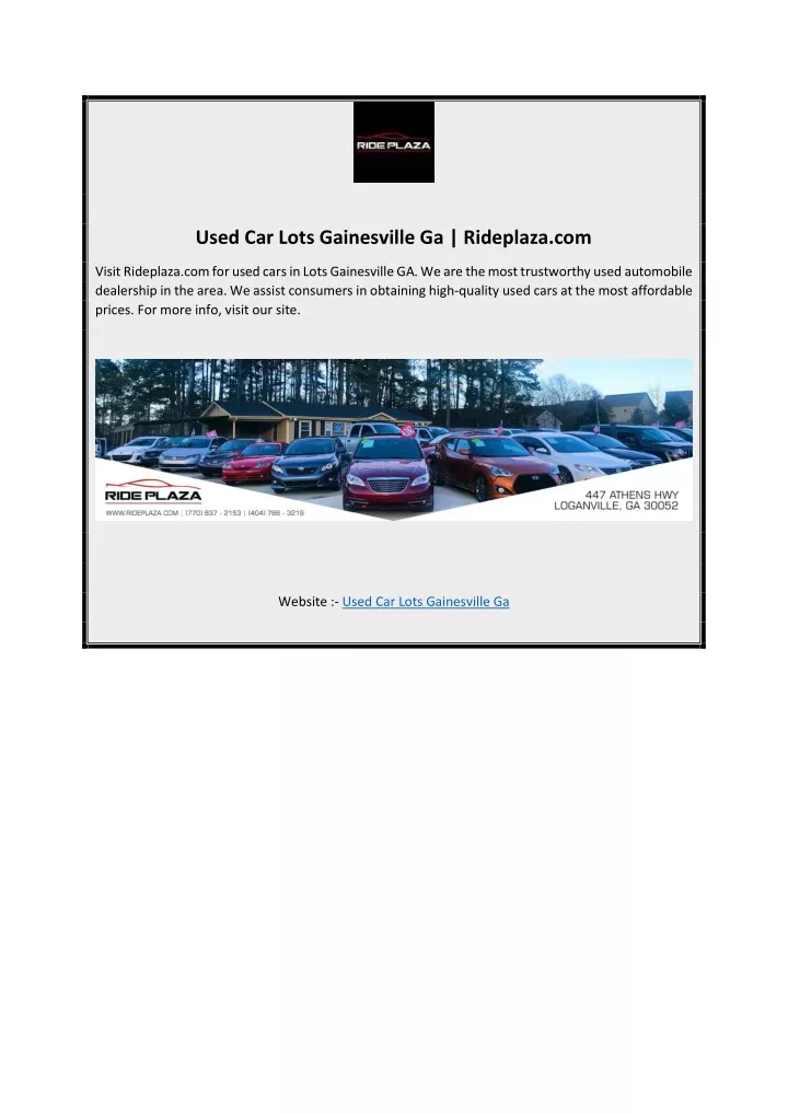 used car lots gainesville ga rideplaza com