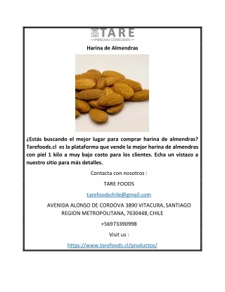 Harina de almendras