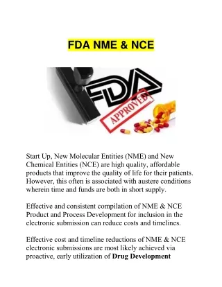 FDA NME & NCE
