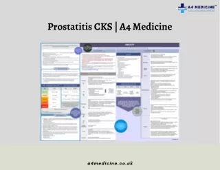 Prostatitis CKS | A4 Medicine