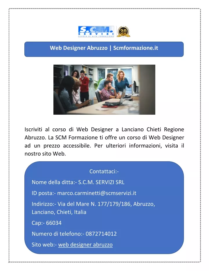 web designer abruzzo scmformazione it