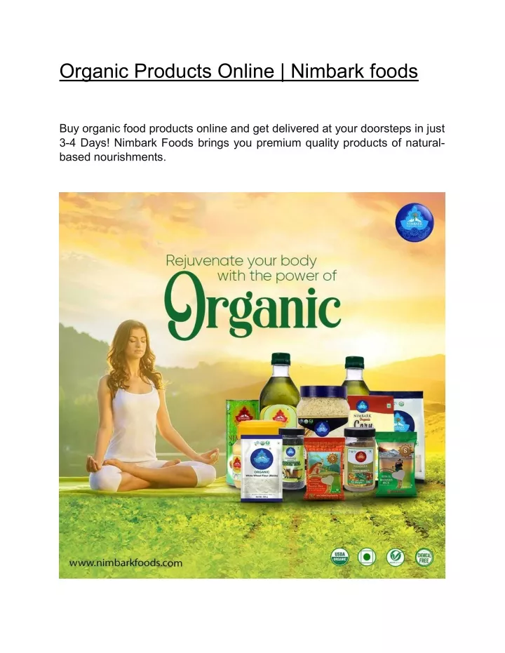 organic products online nimbark foods
