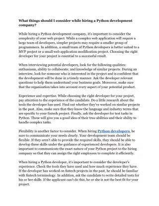 what things should i consider while hiring