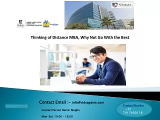 NMIMS Distance MBA, Distance MBA from NMIMS, Best University for Distance MBA