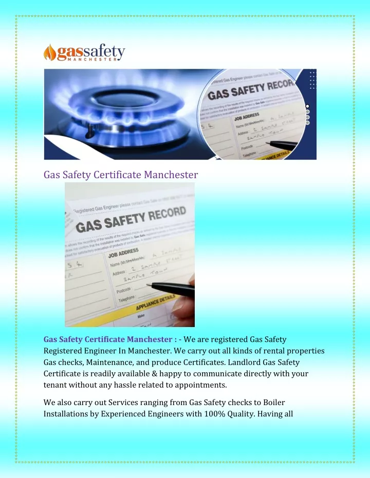 gas safety certificate manchester