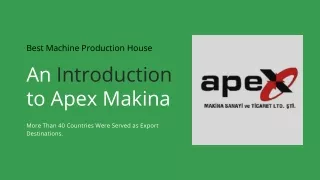 best machine production house