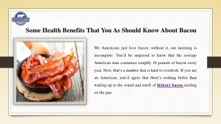 Some Health Benefits That You As Should Know About Bacon